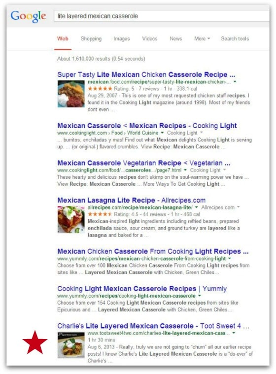Google search Lite Layered Mexican Casserole - Monthly Income Report 2014