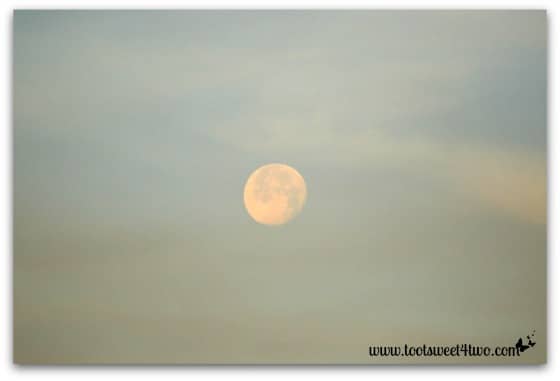 Moon in the Western smoke-filled sky - Alert are you Ready