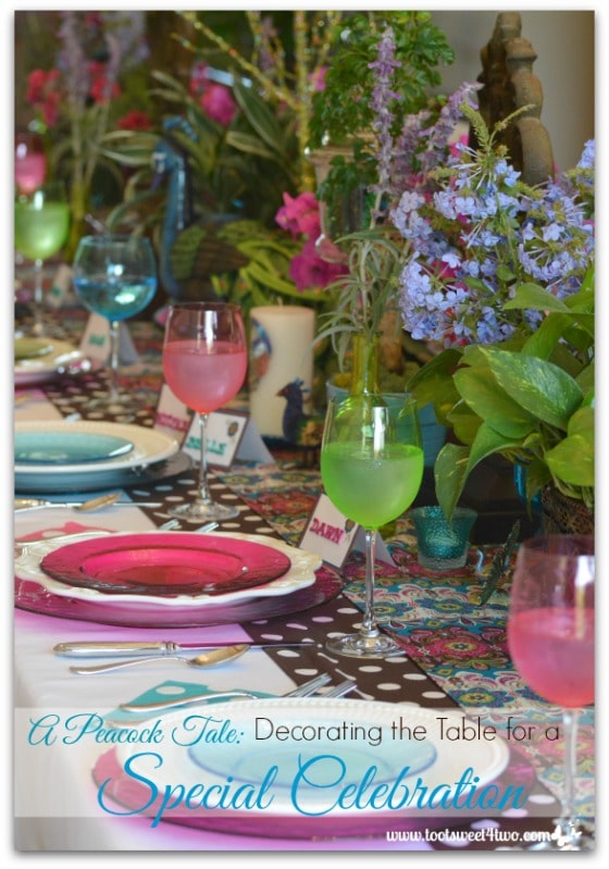 Peacock Table Decorations