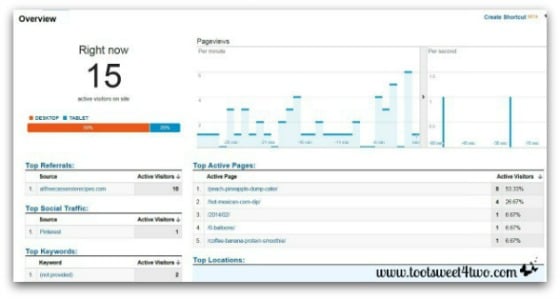 Real Time Report - Google Analytics - A Peek into Reports