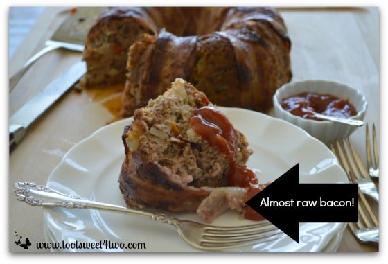 Bacon Wrapped Meatloaf Ring - almost raw bacon