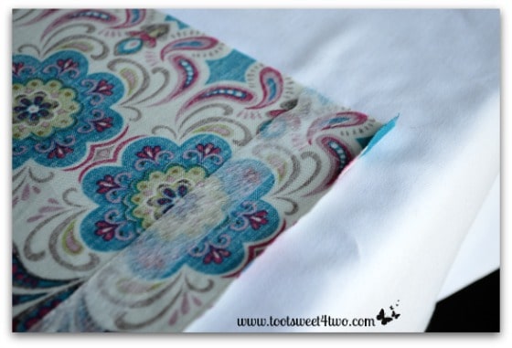 How to Make an Easy No Sew Table Runner - Pic 5 - place fusible webbing on fabric
