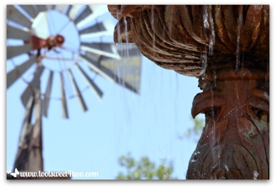 Strike a Pose - windmill and fountain - Old Poway Park