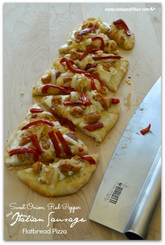 Sweet Onion, Red Pepper and Italian Sausage Flatbread Pizza - Pic 3