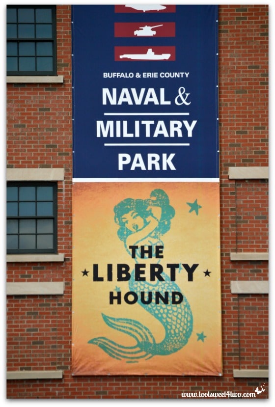 Buffalo and Erie County Naval and Military Park signage at Canalside