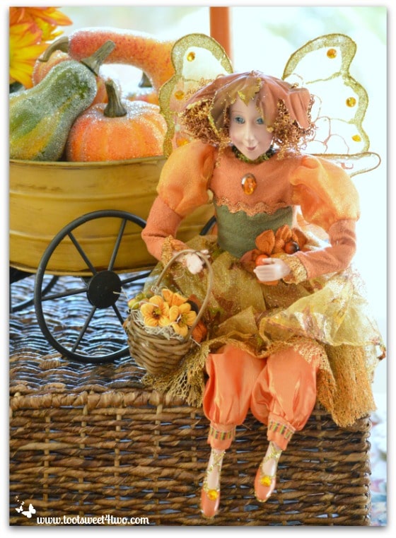 Fairy on the Thanksgiving serving table