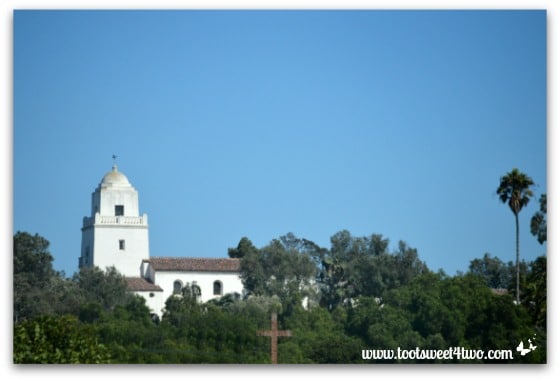 Serra Museum and Padre Cross atop Presidio Park, San Diego