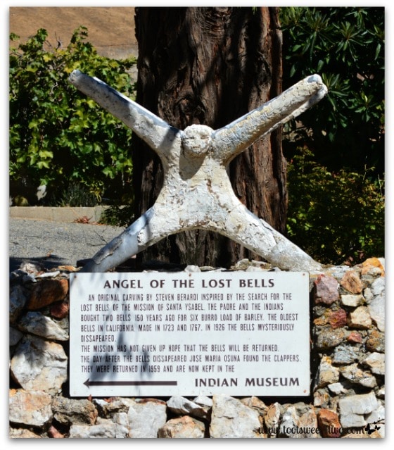 Angel of the Lost Bells statue - Mission Santa Ysabel