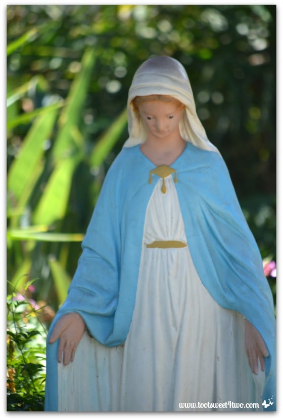 Statue of Mary in the gardens at Mission San Antonio de Pala