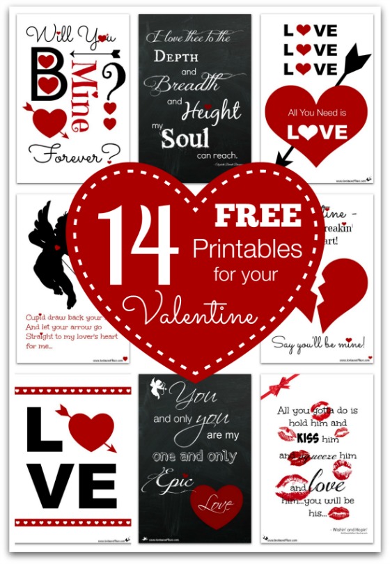 14 FREE Printables for Your Valentine cover