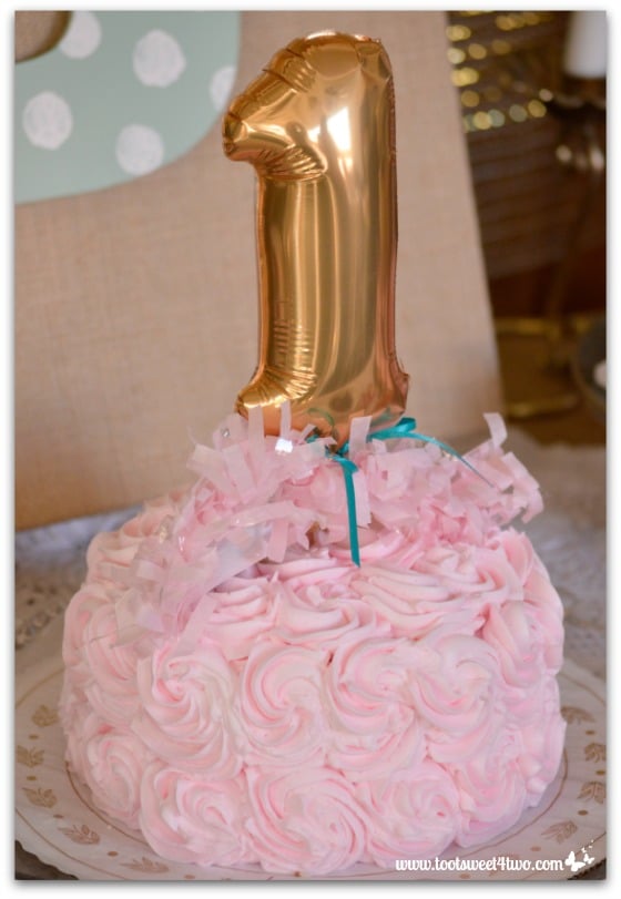 1st Birthday Pink Smash Cake