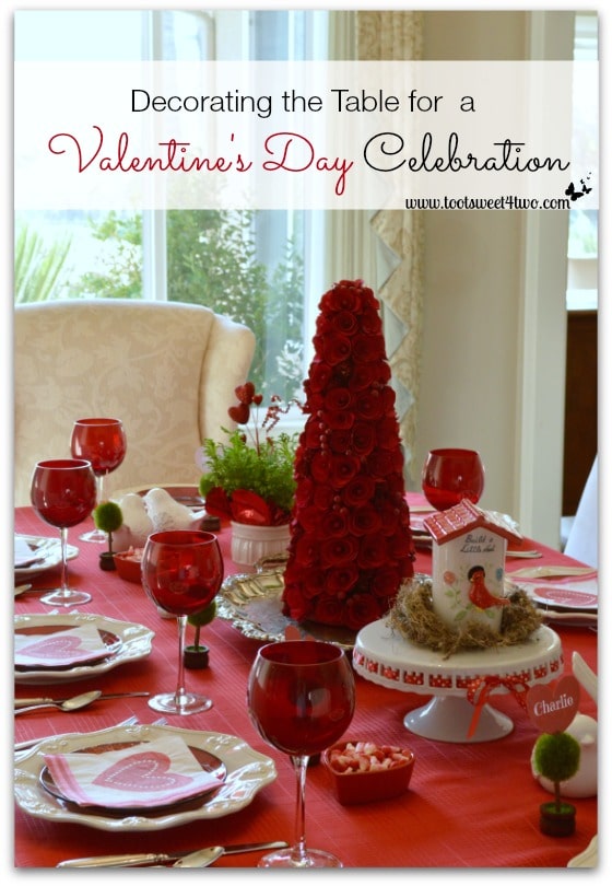 Decorating the Table for a Valentine's Day Celebration cover