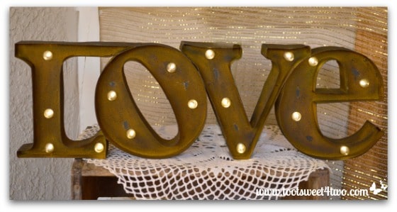 Lighted Love sign