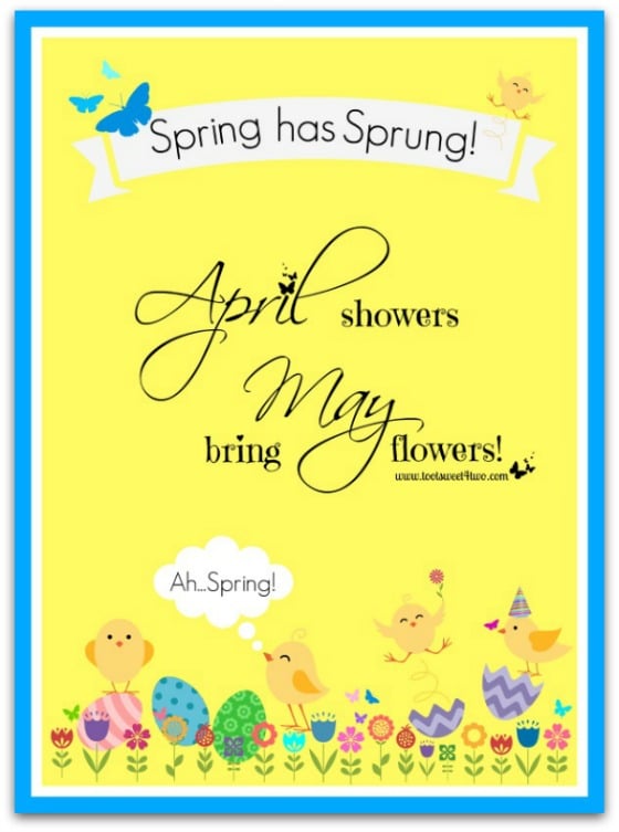 April Showers - 10 FREE Spring and Easter Printables