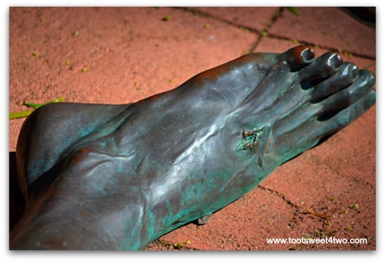Jesus' foot - The Pieta - San Diego Mission de Acala