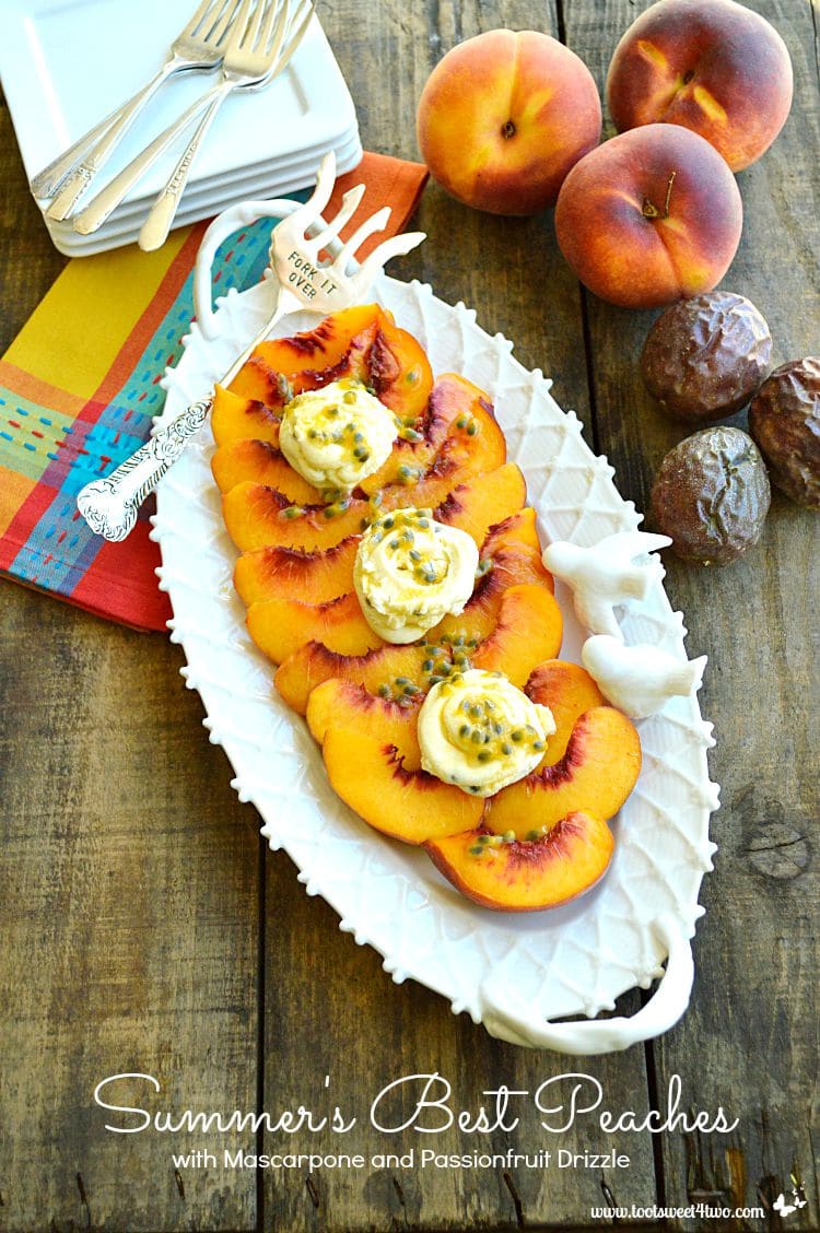 Summer's Best Peaches with Mascarpone and Passionfruit Drizzle Pic 1