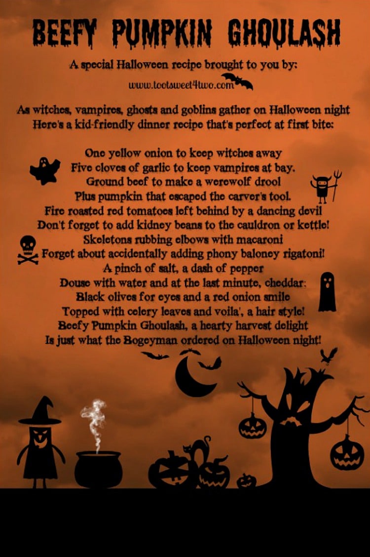 Beefy Pumpkin Ghoulash poem 750x1128