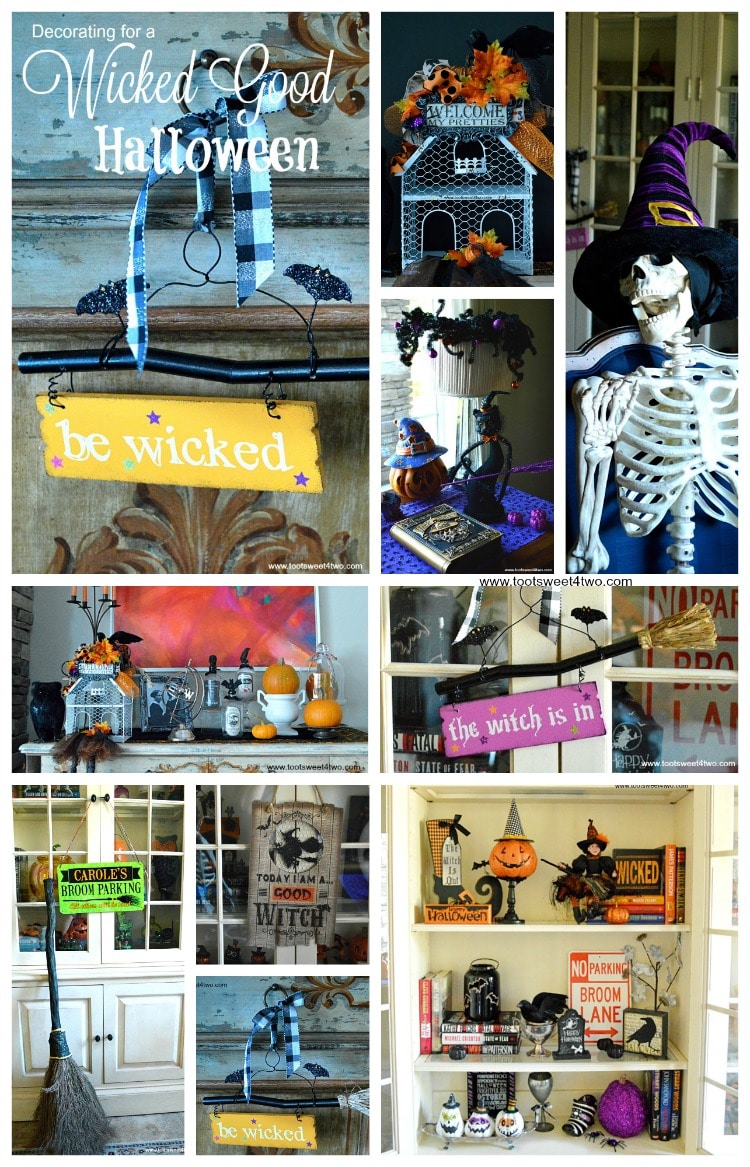 Decorating for a Wicked Good Halloween Pinterest collage