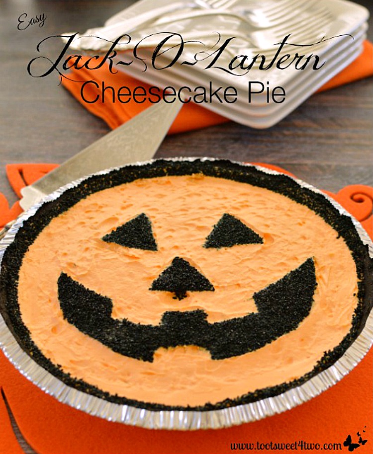 Easy Jack-O-Lantern Cheesecake Pie Pic1A