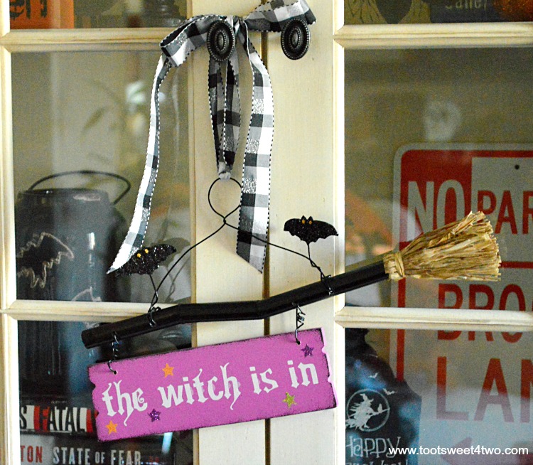 Purple The Witch Is In sign