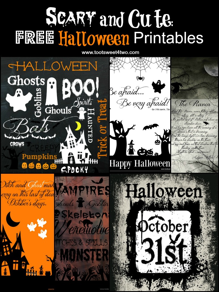 Scary and Cute Free Halloween Printables cover