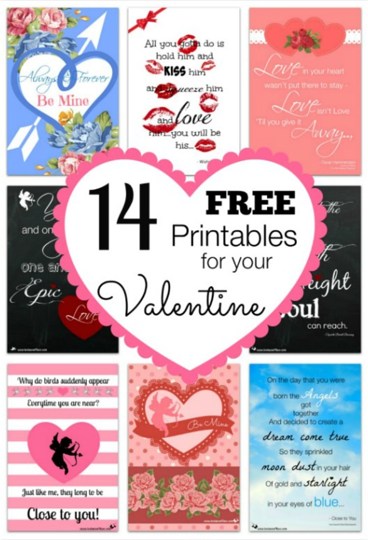 14 FREE Printables for Your Valentine 750x1101