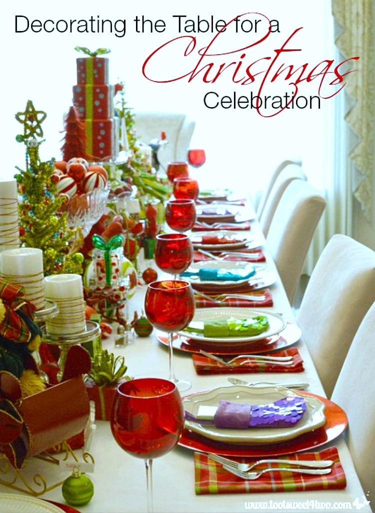 Decorating the Table for a Christmas Celebration 750x1025