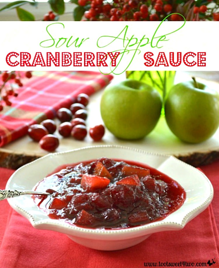 Thanksgiving Condiment - Sour Apple Cranberry Sauce
