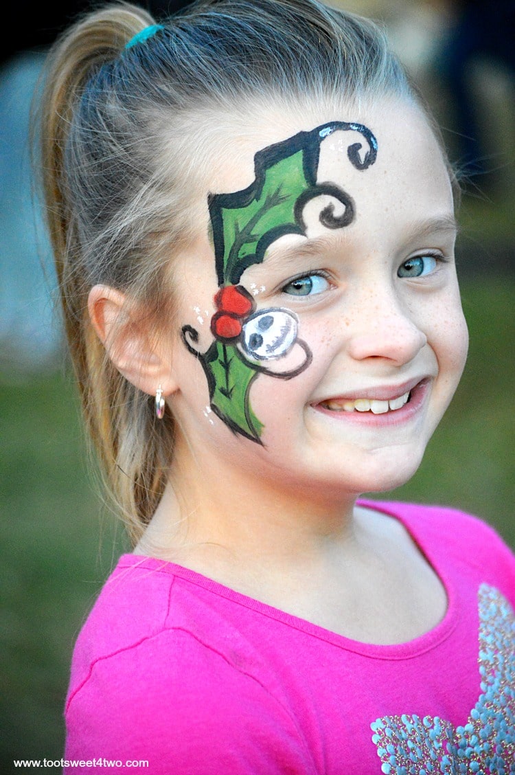 Princess P with Holly face-painting