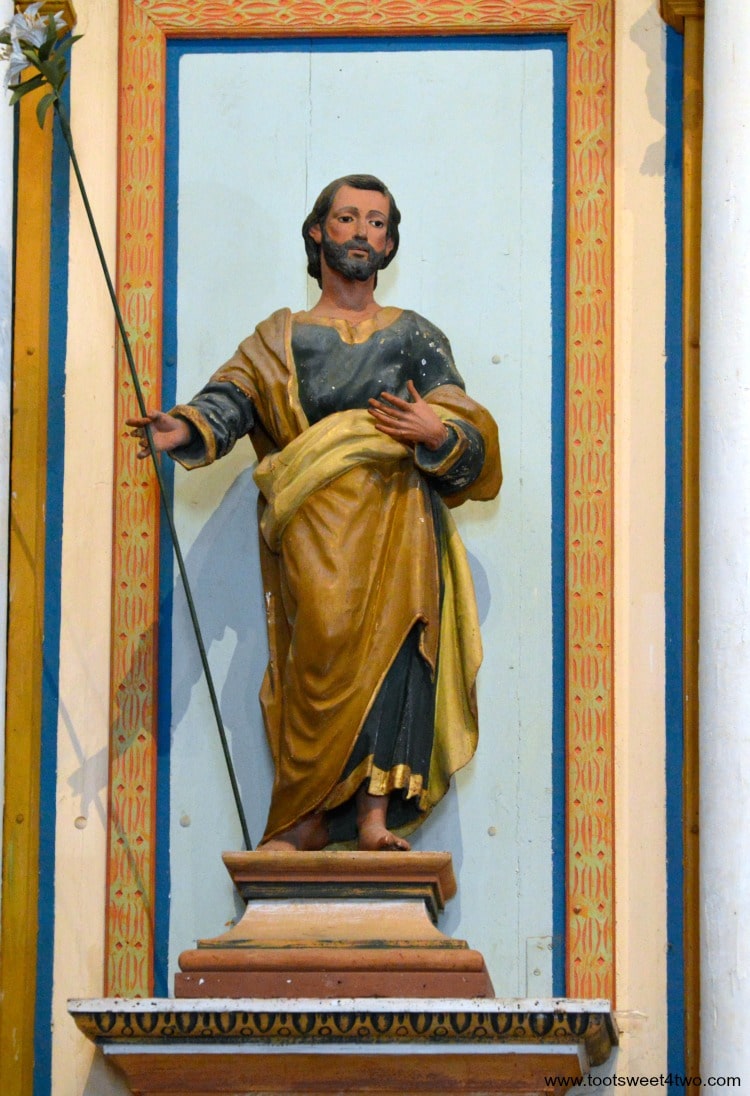 Altar statue of Joseph inside Mission San Luis Rey Church