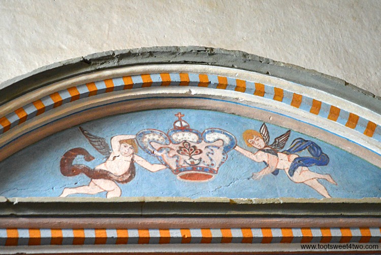 Angel fresco inside Mission San Luis Rey Church