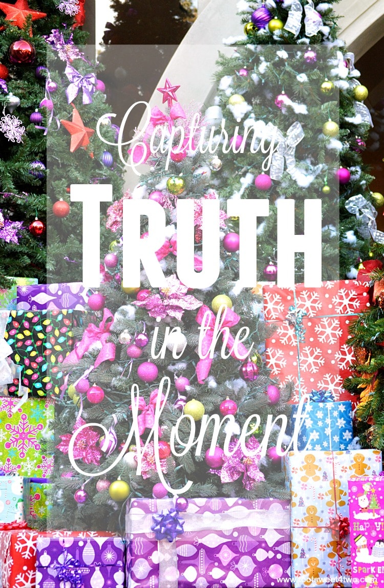 Capturing Truth in the Moment - Christmas trees and holiday gifts