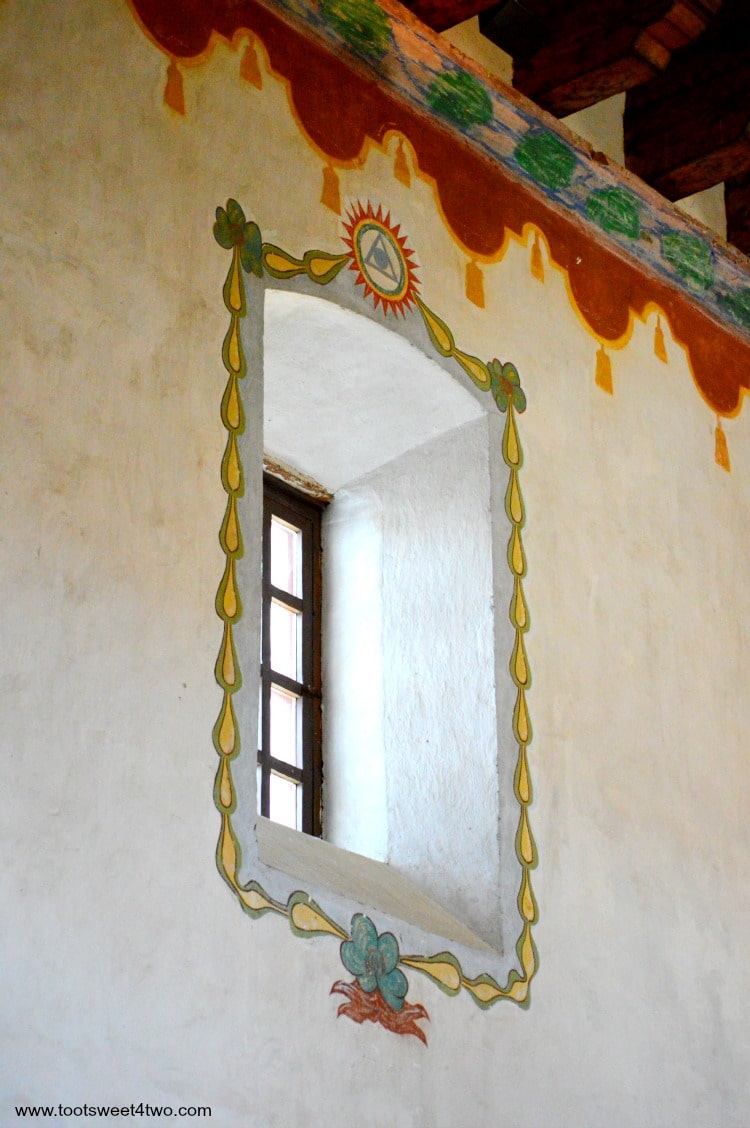 Closed window inside Mission San Luis Rey Church