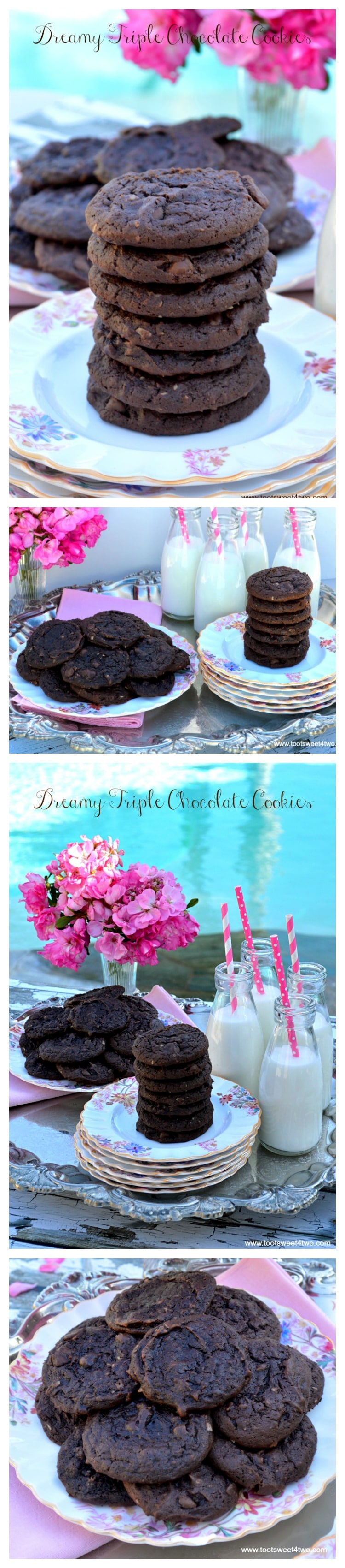 Dreamy Triple Chocolate Cookies - the best chocolate cookie made with a cake mix!