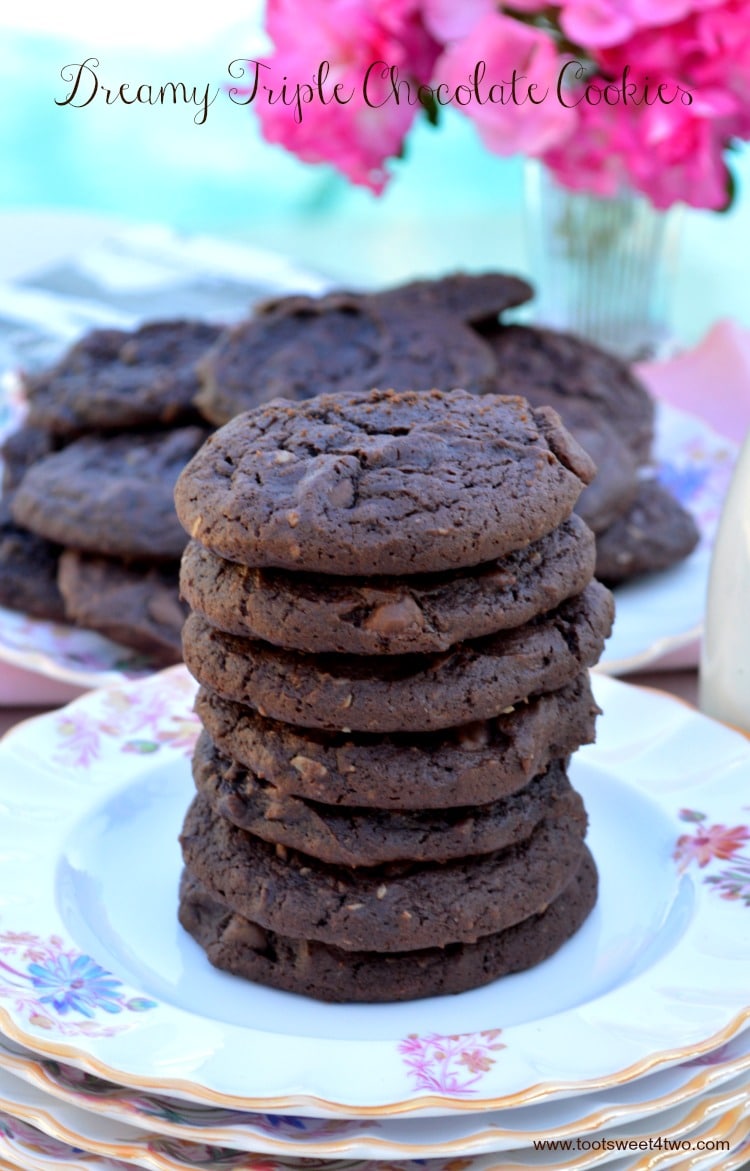 Dreamy Triple Chocolate Cookies - can you eat a stack?