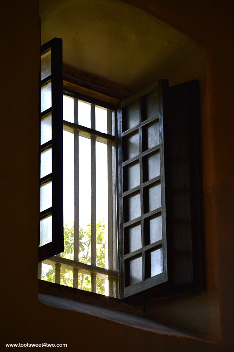Interior chapel window at Mission San Diego de Alcala
