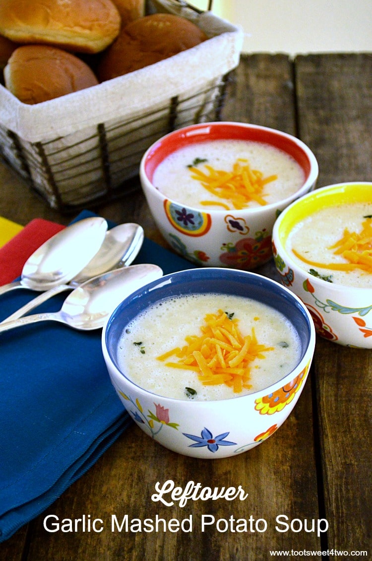 Leftover Garlic Mashed Potato Soup - a delicious, comforting, reinvented classic