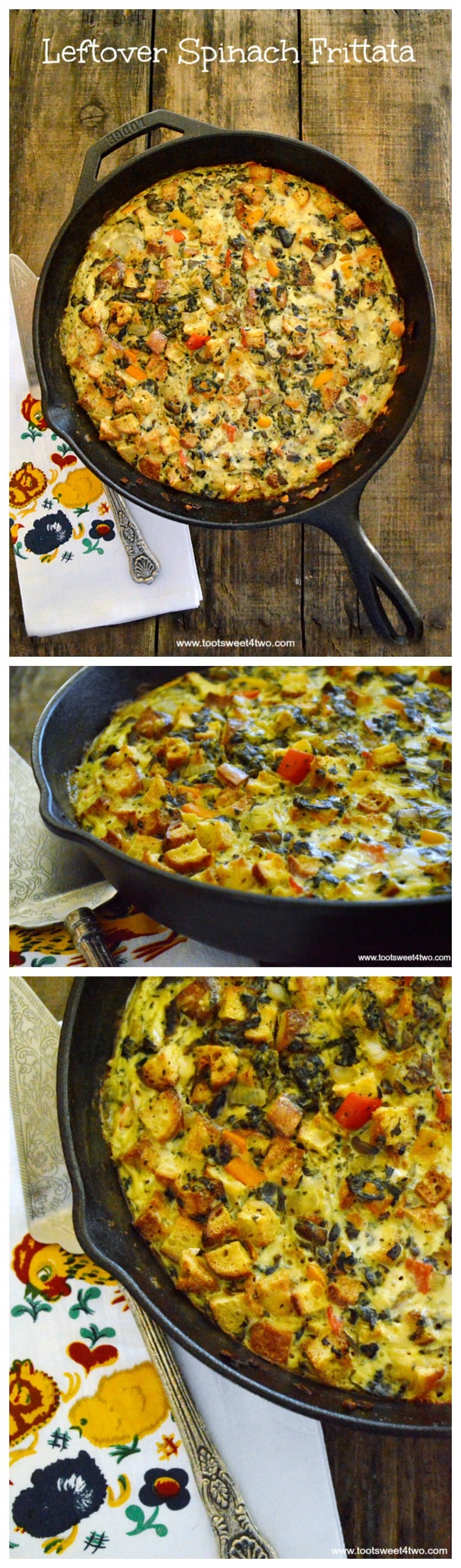 Leftover Spinach Frittata - made with leftover Spinach Casserole!