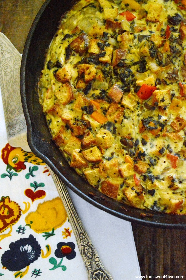 Leftover Spinach Frittata - made with holiday leftovers!