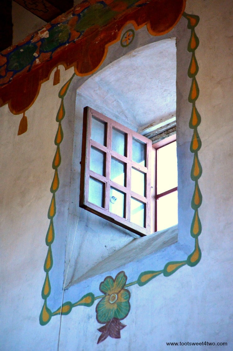 Open window inside Mission San Luis Rey Church