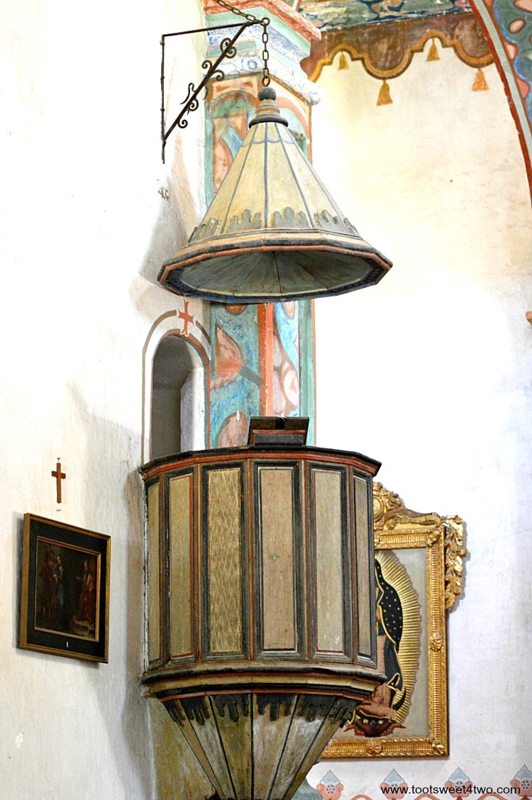 Pulpit inside Mission San Luis Rey Church - pic 15