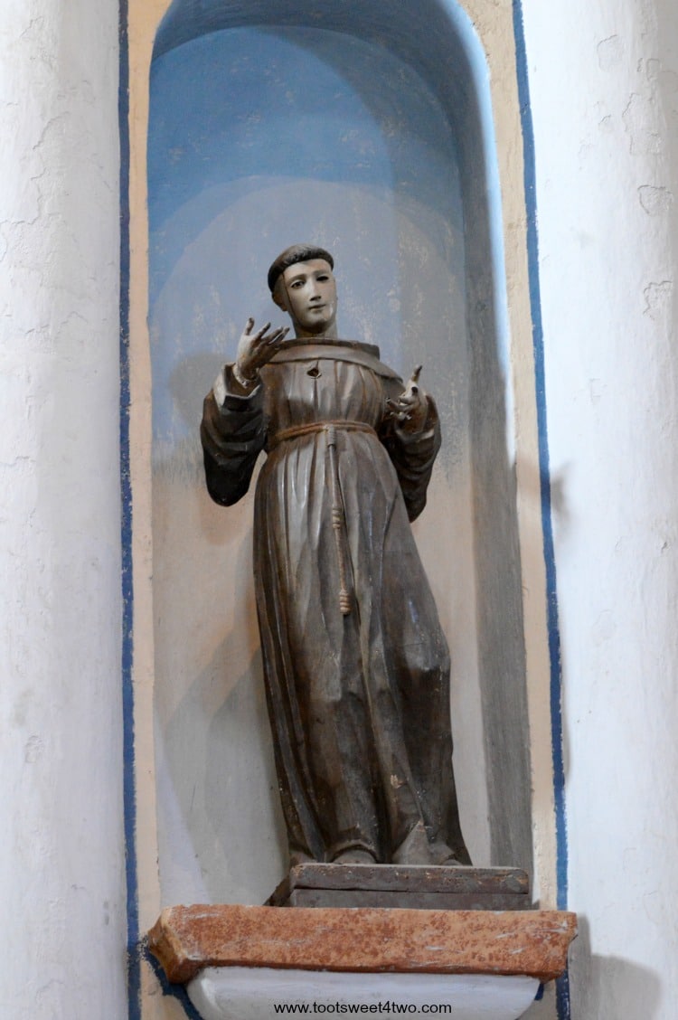 Statue of Friar inside Mission San Luis Rey Church