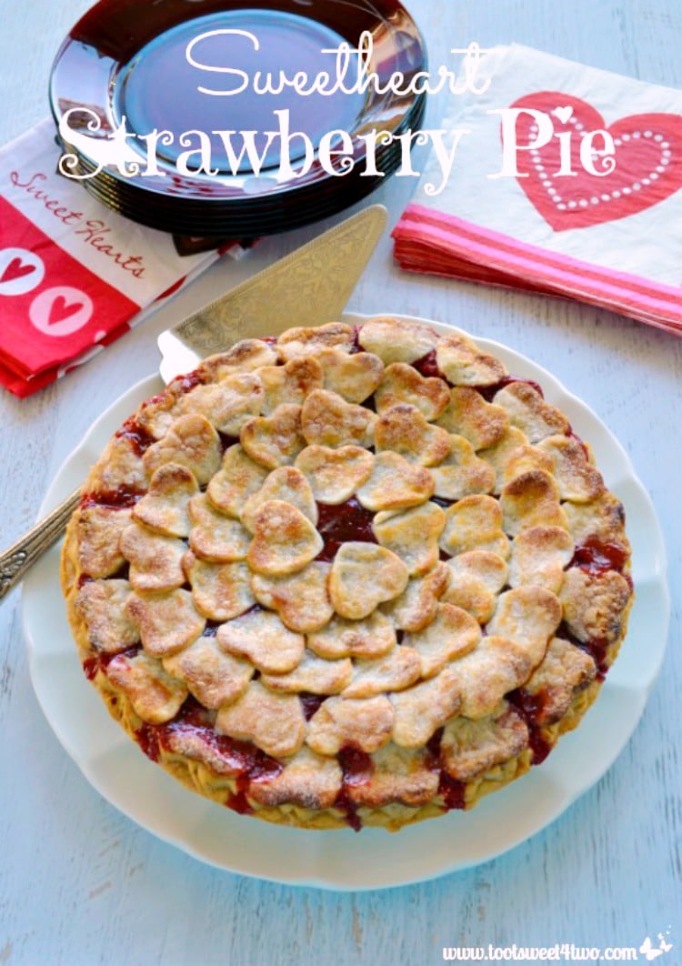 Sweetheart Strawberry Pie with itty bitty heart-shaped crusts