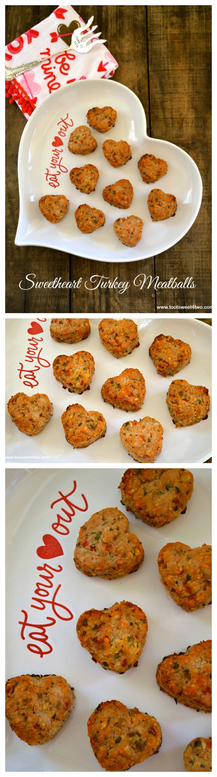 Sweetheart Turkey Meatballs collage