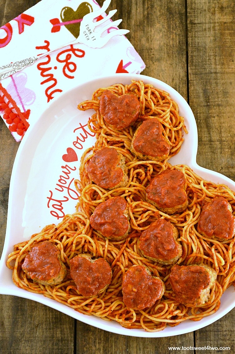 Sweetheart Turkey Meatballs with Spaghetti - Pic 2