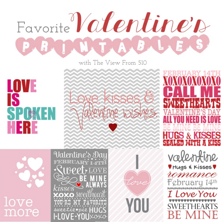Valentine's Day - printables for home round-up