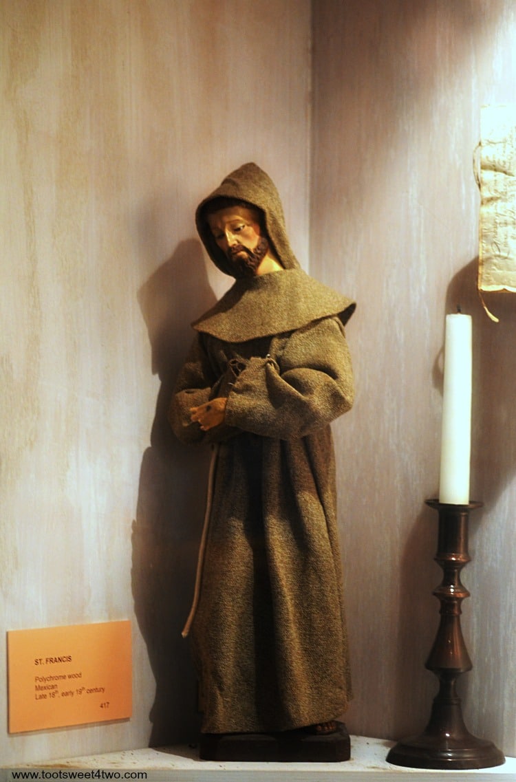 St. Francis statue in Mission San Luis Rey Museum