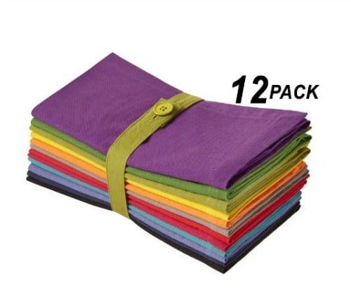 12-pack of colorful napkins on Amazon