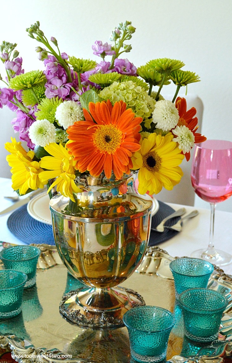 Floral Arrangement for Decorating the Table for a Cinco de Mayo Celebration