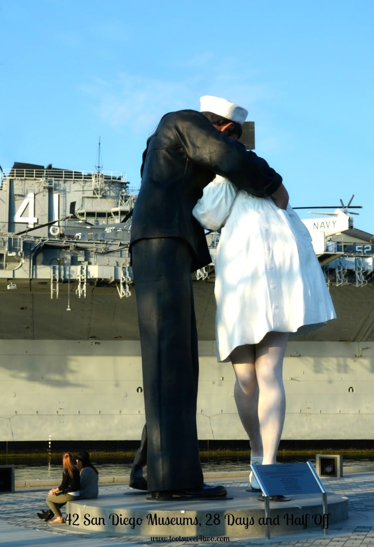 42 Museums - Unconditional Surrender statute at the Midway, San Diego, CA